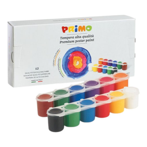 Picture of PRIMO POSTER PAINT SET OF 12 POTS x25ML